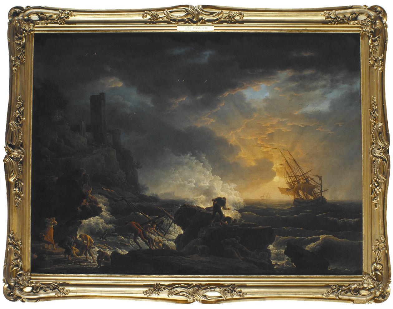 Skipsvrak av Claude Joseph Vernet