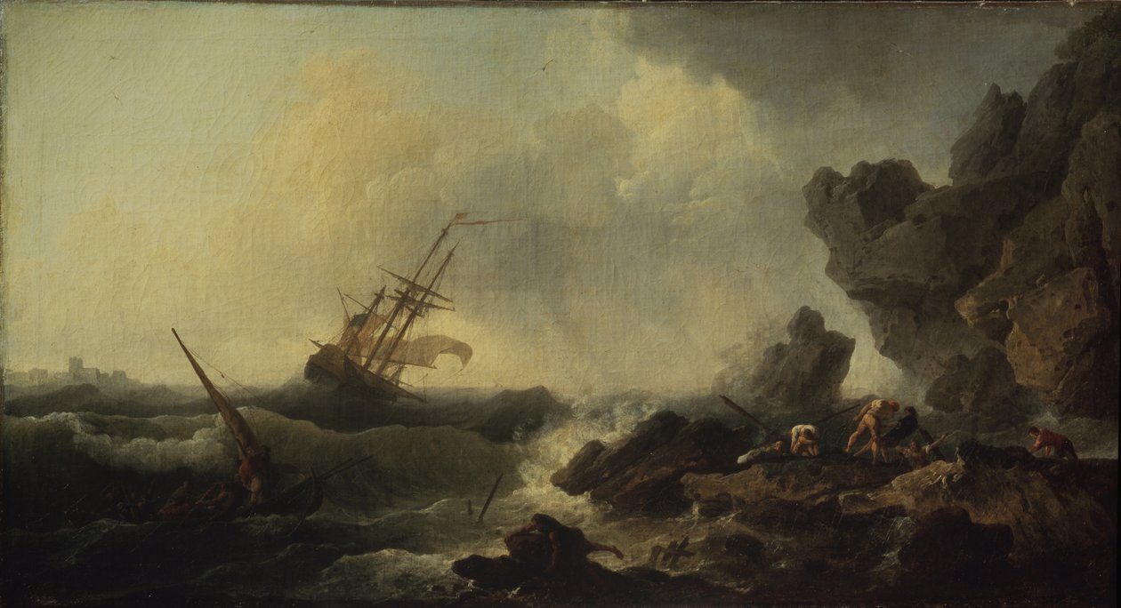 Storm ved havet av Claude Joseph Vernet