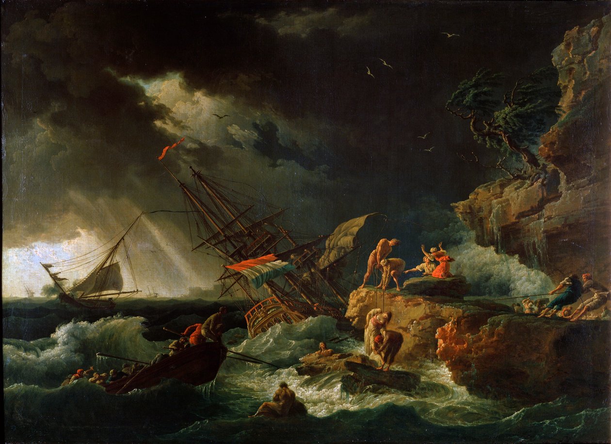 Storm ved havet, 1740-årene. av Claude Joseph Vernet