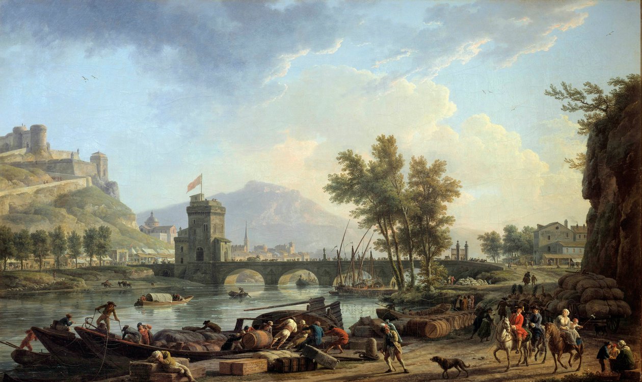 The Approaches of a Drill in 1774 Maleri av Joseph Vernet (1714-1789) 1774 Dim. 0,97x1,62 m Montpellier, Musee Fabre av Claude Joseph Vernet