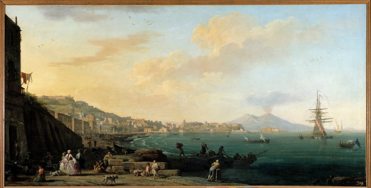 Napolibukten med Vesuve-maleriet av Joseph Vernet (1714-1789) av Claude Joseph Vernet