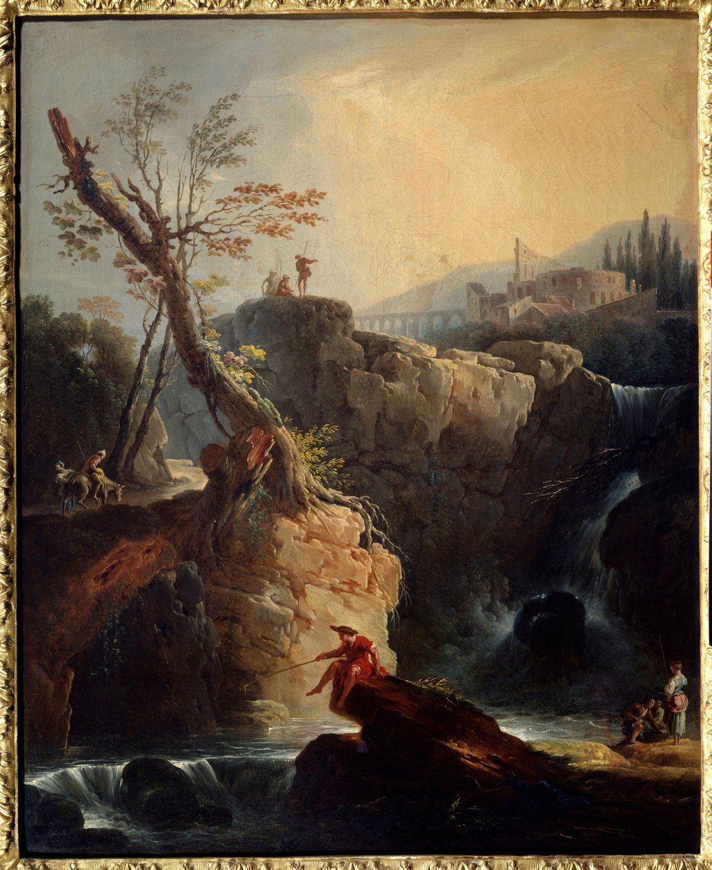 Fossen Maleri av Joseph Vernet (1714-1789) 1773 Søn. 0,75x0,6 m Rouen, Musee des Beaux Arts. av Claude Joseph Vernet
