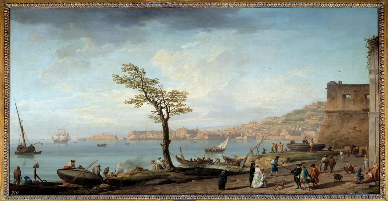 Utsikt over Napolibukten. Maleri av Joseph Vernet (1714-1789) av Claude Joseph Vernet