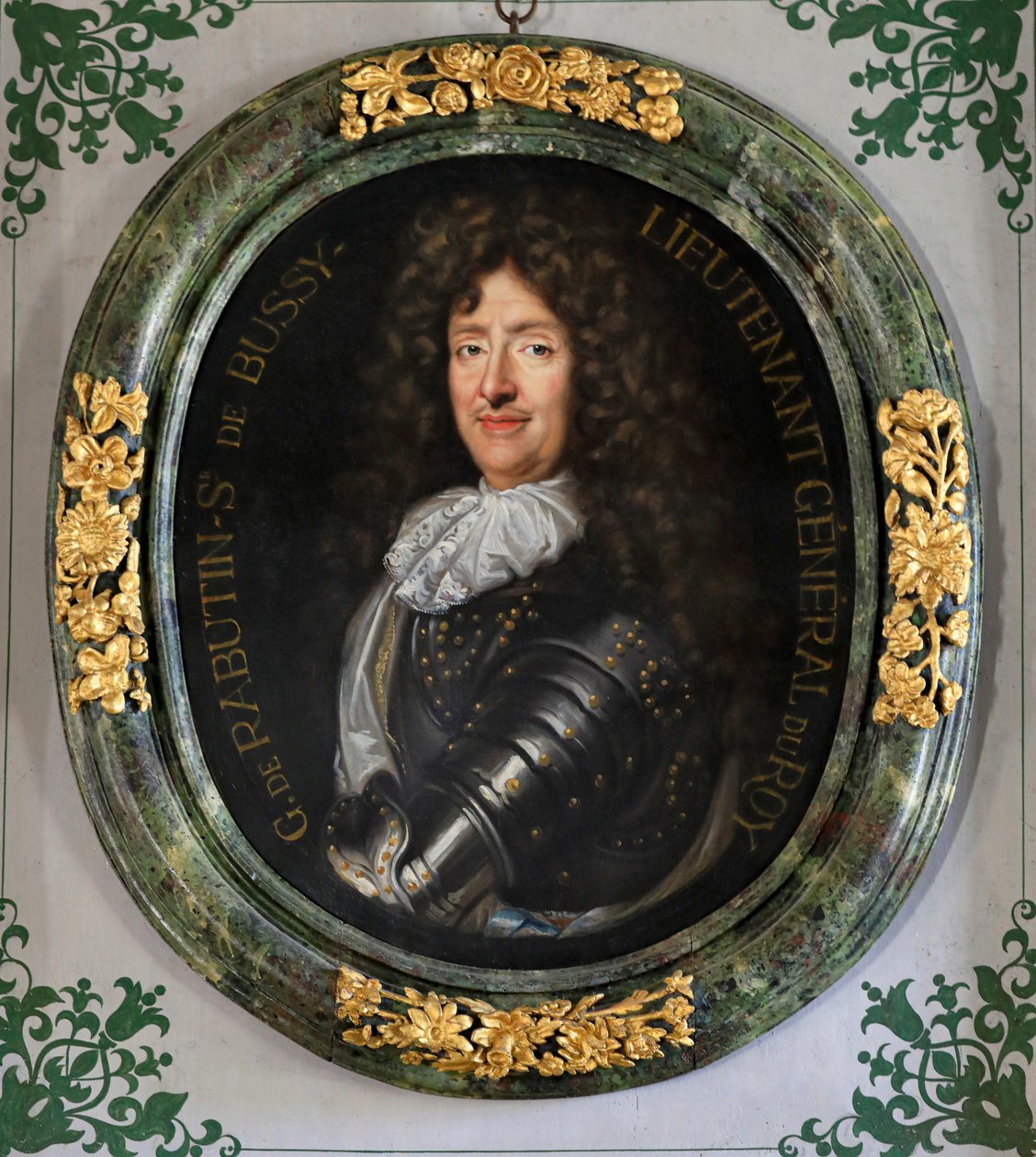 Portrett av Roger Bussy-Rabutin. Bussy-Rabutins slott. av Claude Lefebvre