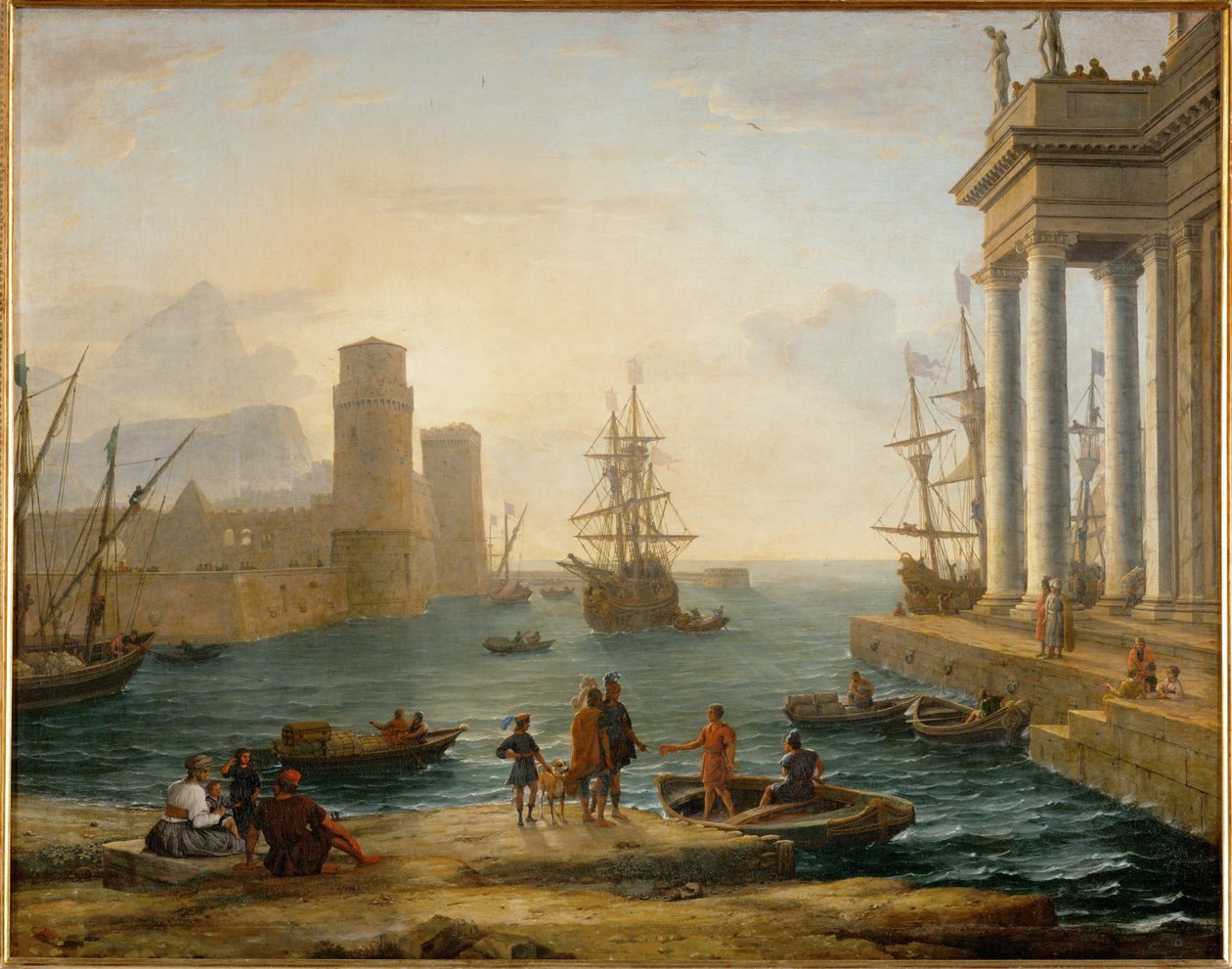 Havn, tåkeeffekt Havn med tåke … av Claude Lorrain (1600-82)