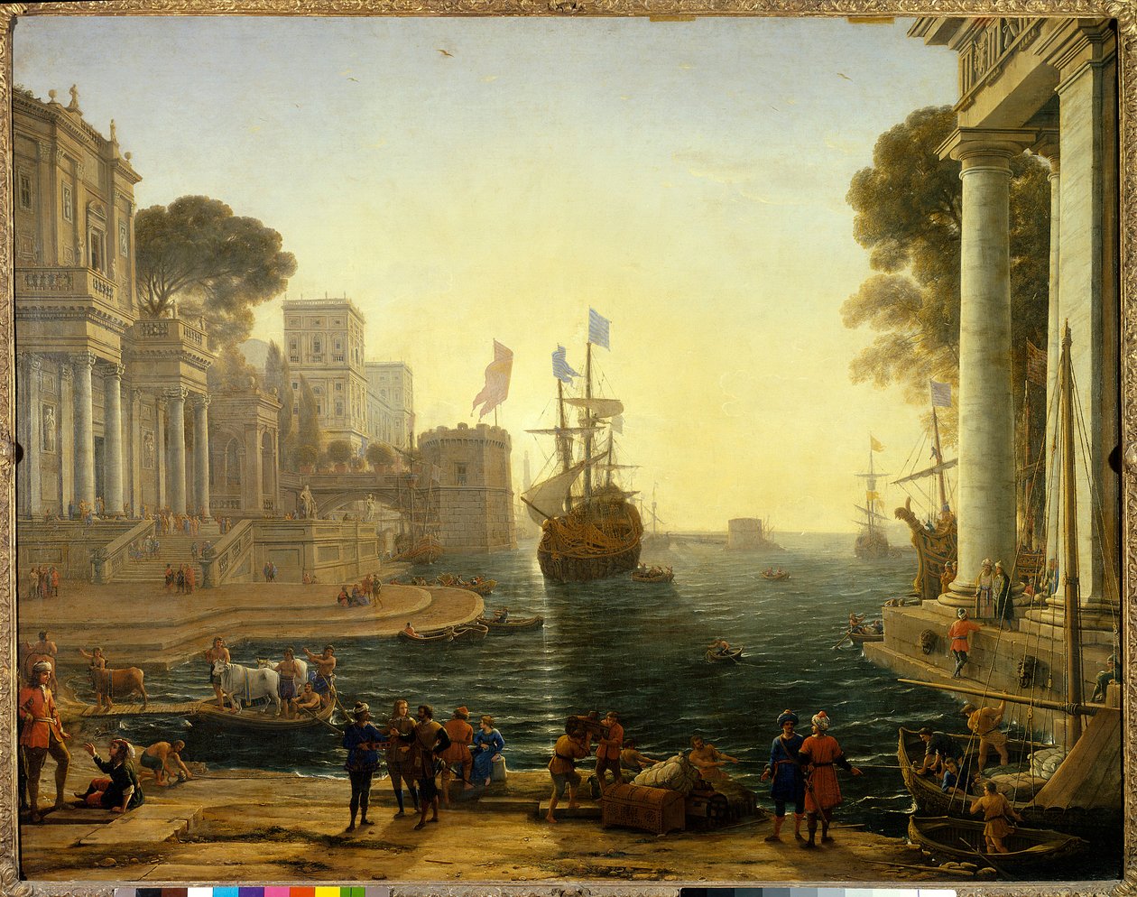 Ulysses gir Chryseis til faren. Olje på lerret. Mål: 1,19 x 1,50 m. Maleri av Claude Gellee Dit Le Lorrain (1600-1682) av Claude Lorrain