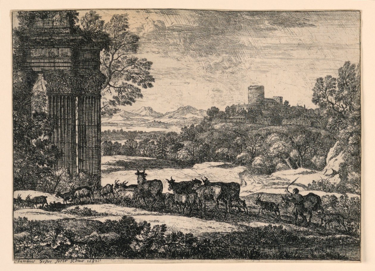 Storfe drevet hjem gjennom en storm av Claude Lorrain