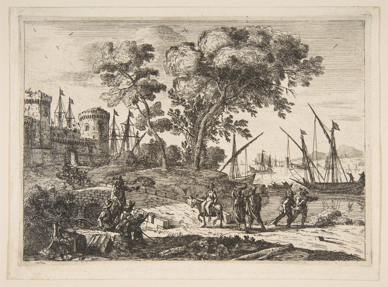 Kystscene med en artist, ca. 1638-41. av Claude Lorrain