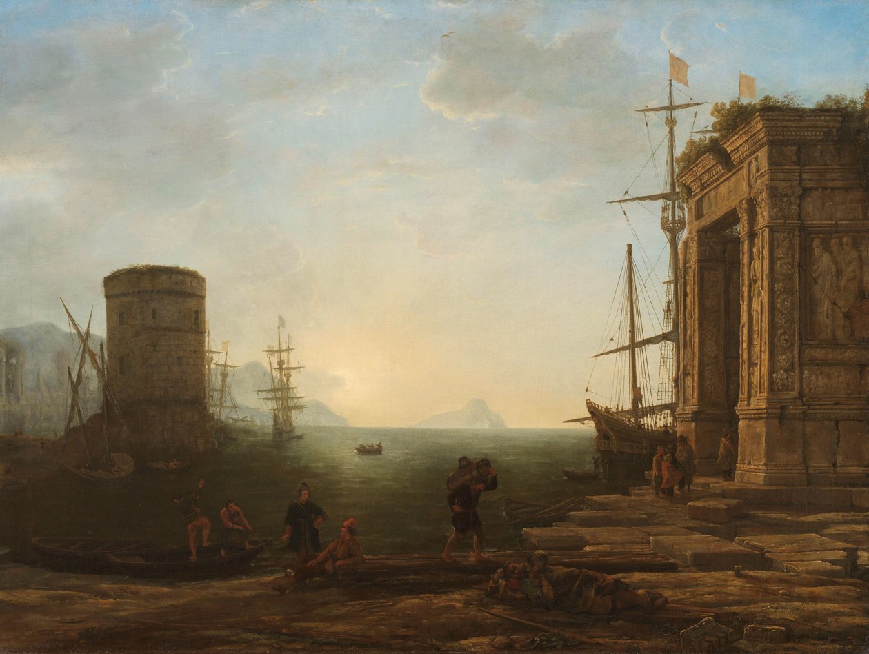 Havn ved soloppgang av Claude Lorrain
