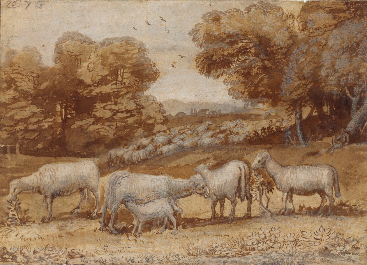 Landskap med sauer, ca. 1648. av Claude Lorrain