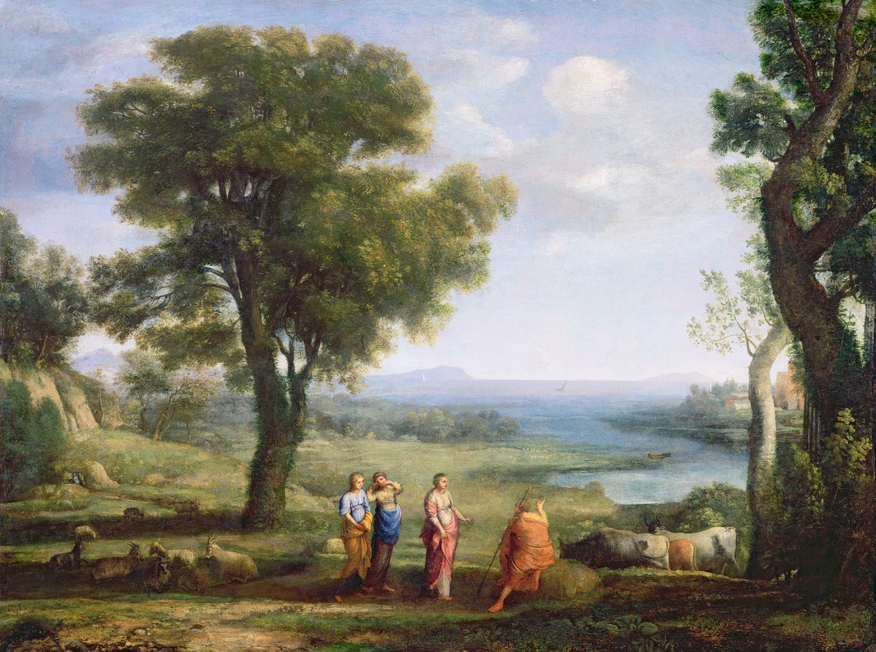 Landskap med Heliads som søker etter broren Phaeton av Claude Lorrain