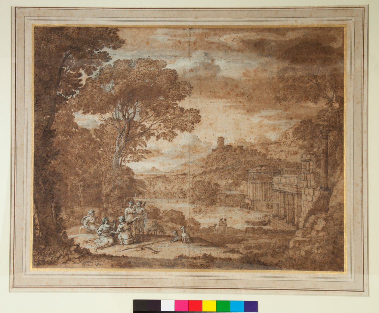 Landskap med nymfen Egeria som sørger over Numa av Claude Lorrain