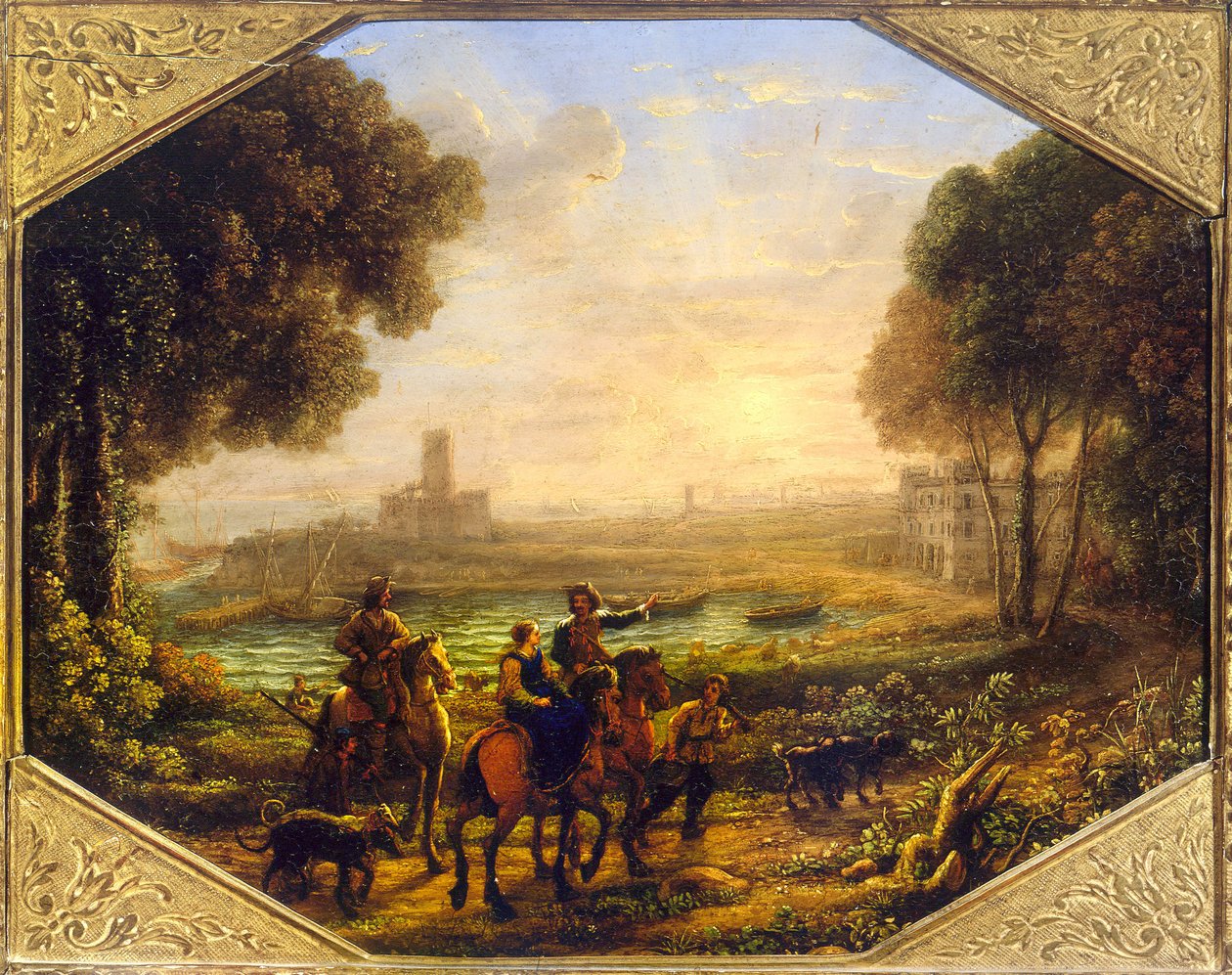 Landskap med havnen i Santa Marinella av Claude Lorrain