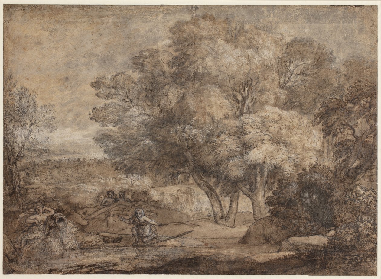 Landskap med Narcissus og Echo av Claude Lorrain
