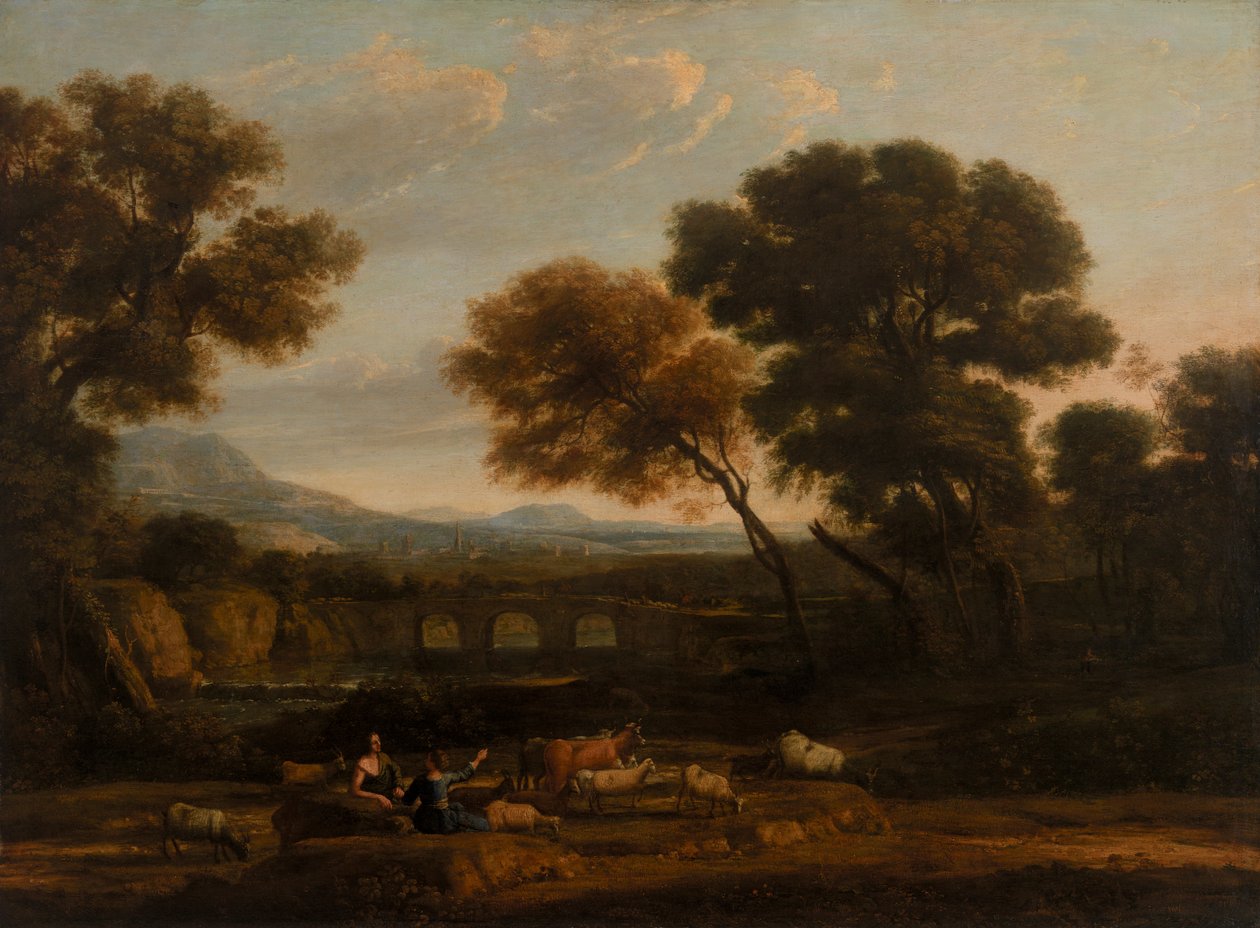 Pastoralt landskap av Claude Lorrain