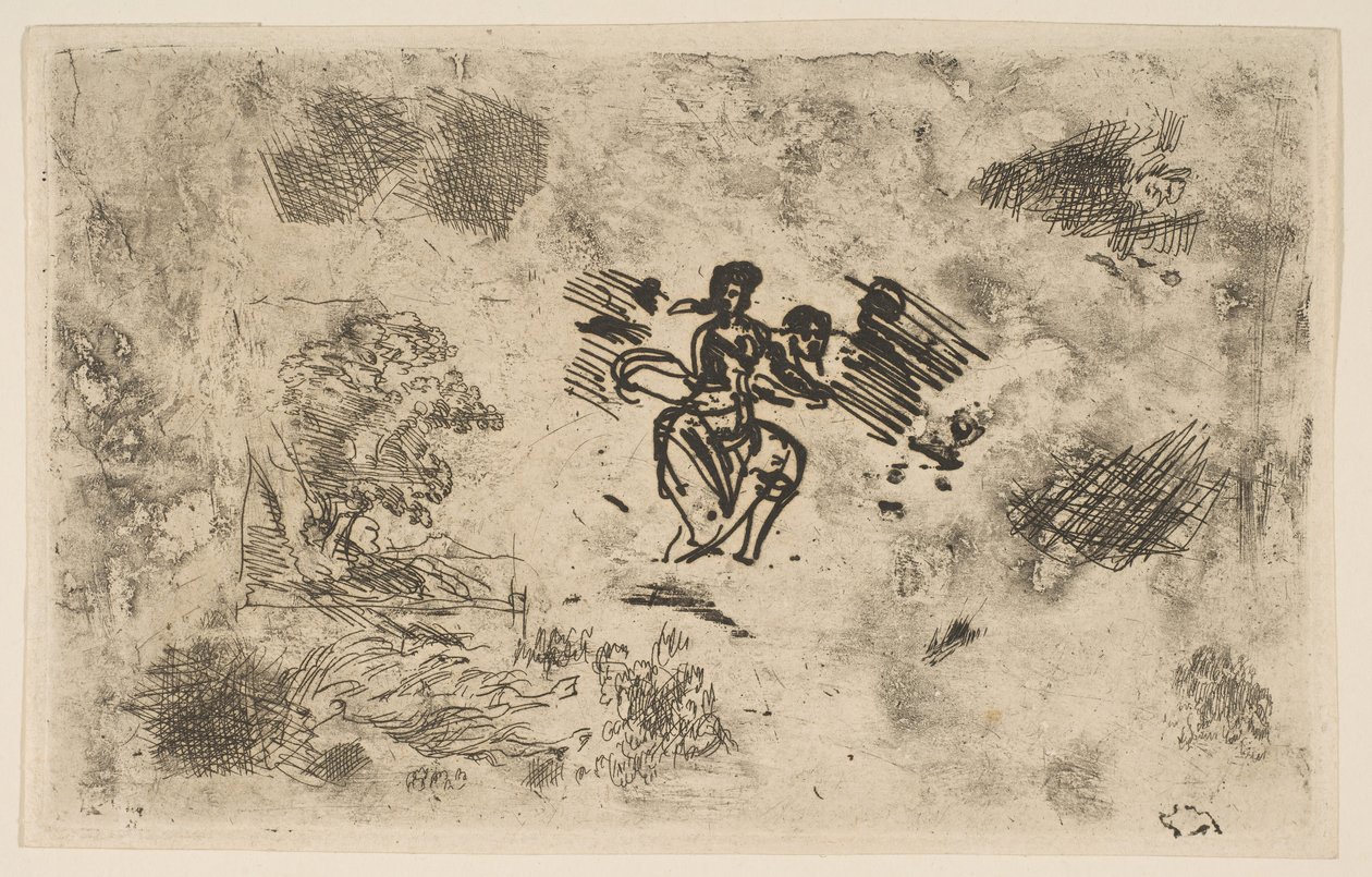 Sittende kvinne og andre skisser, ca. 1630-33. av Claude Lorrain