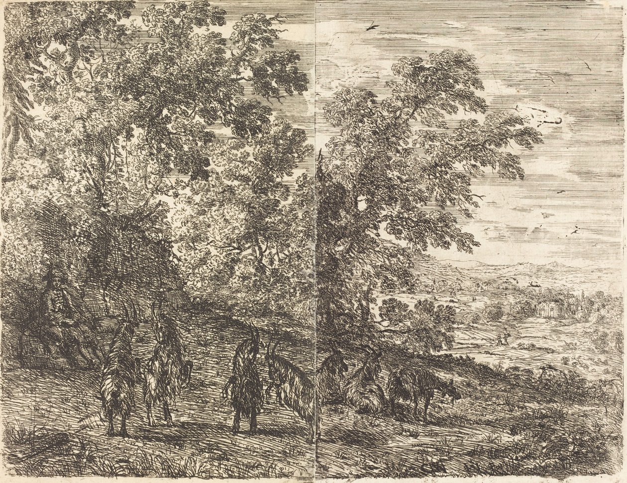 Hyrde med geiter (Les chèvres) av Claude Lorrain