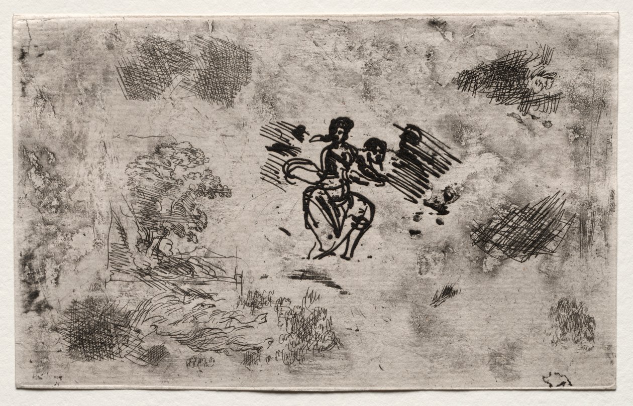 Studie av en sittende kvinne og andre skisser av Claude Lorrain