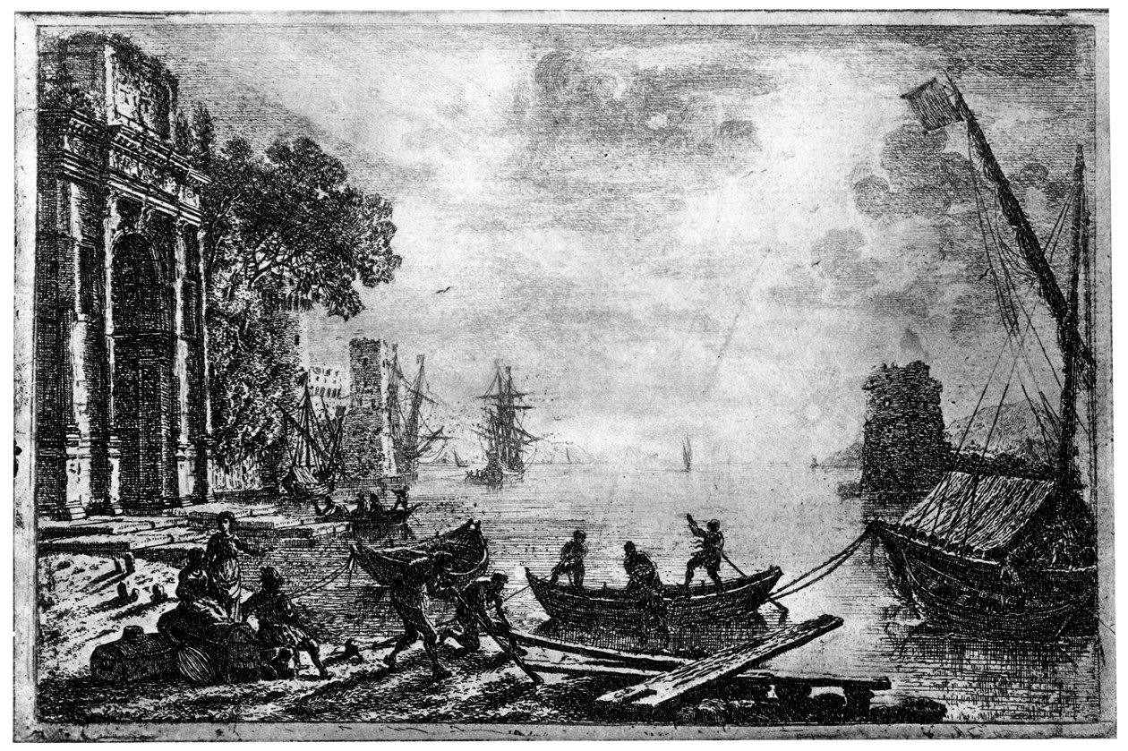 Solnedgang, c1620-1680 1924 av Claude Lorrain
