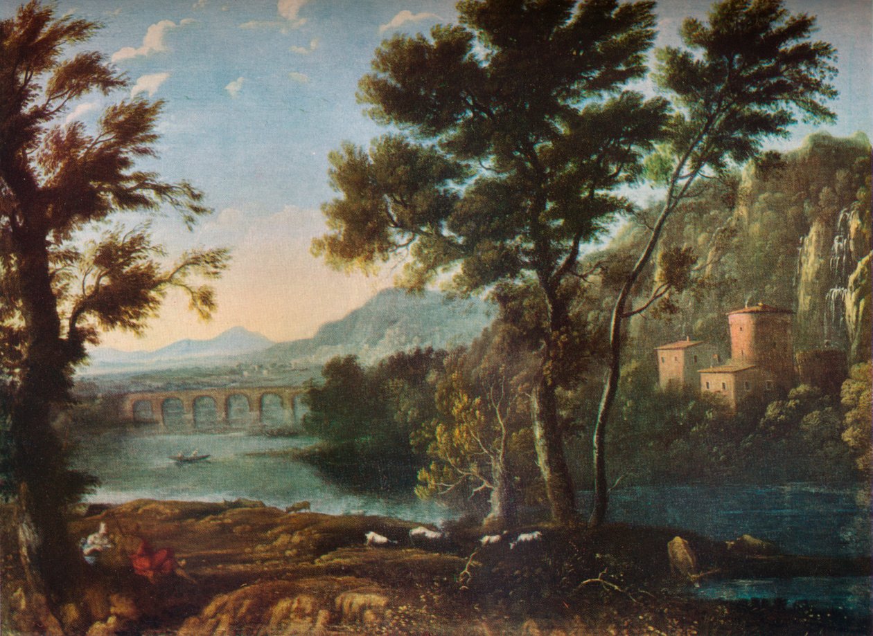 The Artists Favorite Mill, c1648 1931 av Claude Lorrain