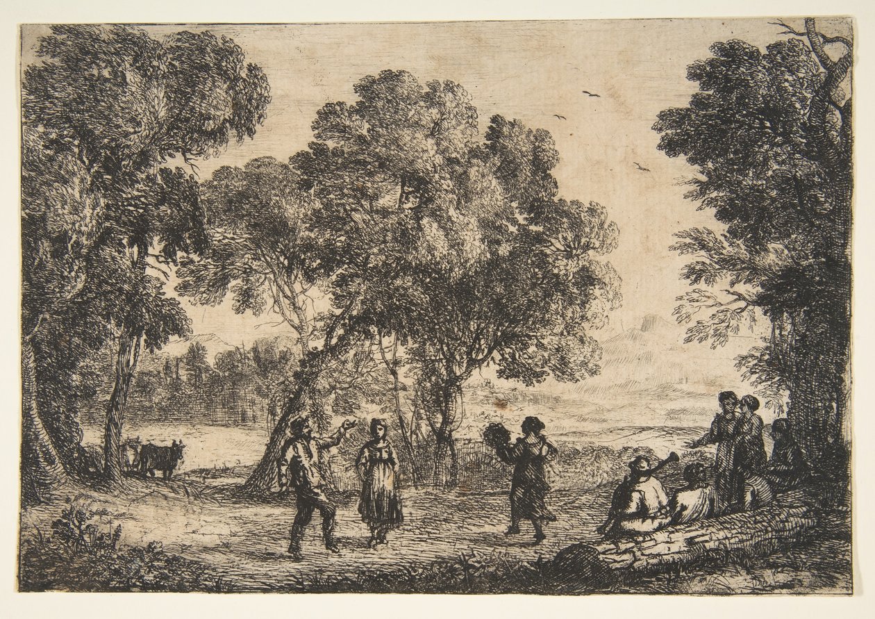 Country Dance Small Plate, ca. 1637. av Claude Lorrain
