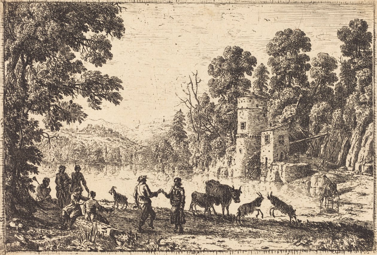 Dansen på elvebredden av Claude Lorrain