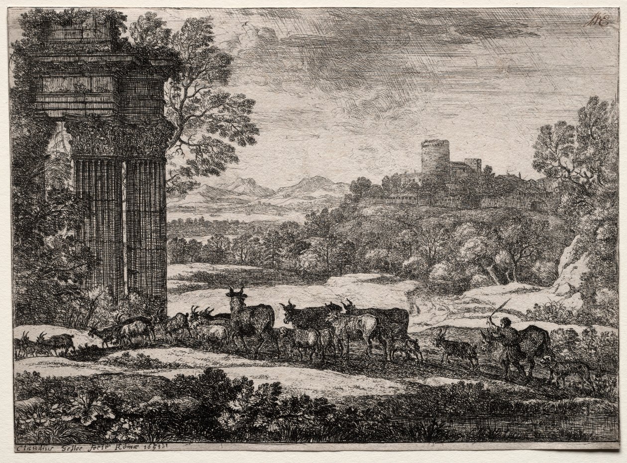 Flokken vender tilbake i stormfullt vær av Claude Lorrain