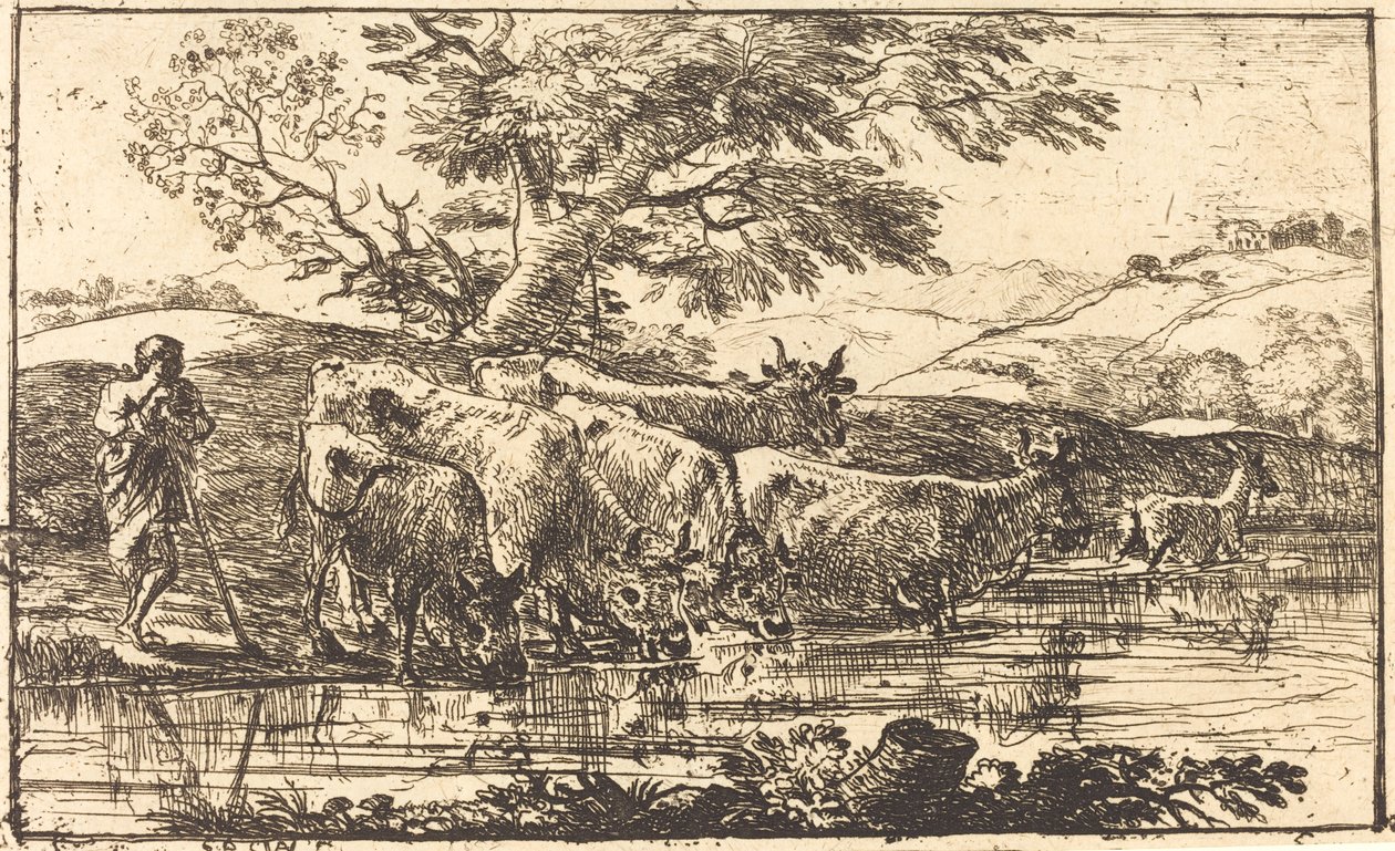 flokken på vanningsplassen av Claude Lorrain
