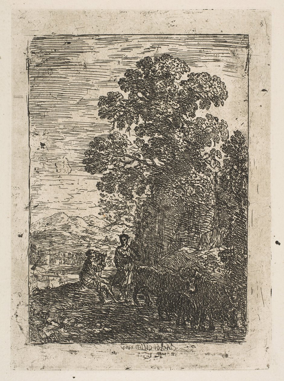Gjeteren og gjeterinnen, ca. 1630. av Claude Lorrain