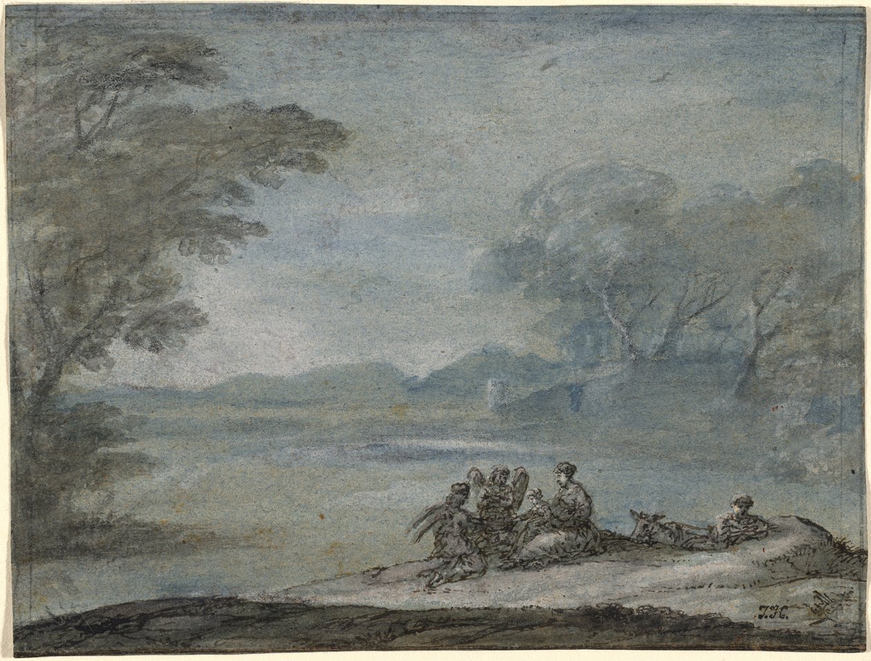 Resten på flukten til Egypt av Claude Lorrain