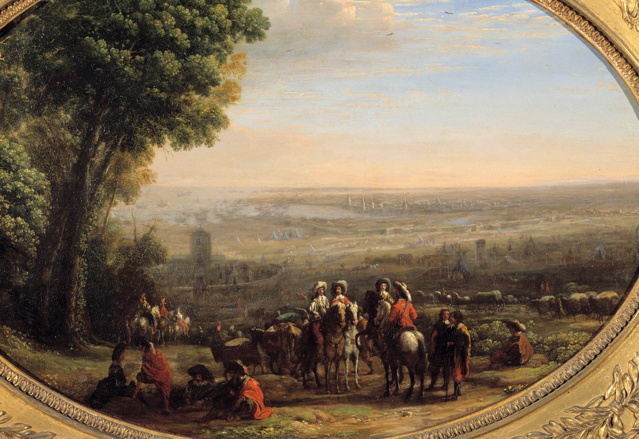 Setet til Rochelle av Louis XIII (1601-1643) 8. oktober av Claude Lorrain