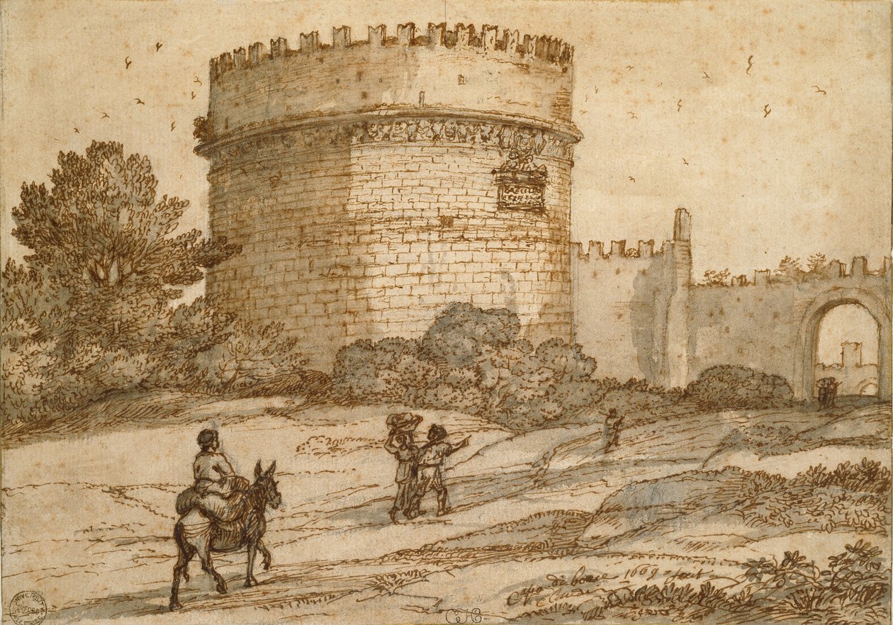 Graven til Cecilia Metella, 1669 av Claude Lorrain