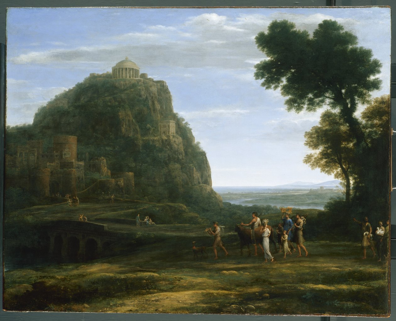 Utsikt over Delphi med en prosesjon, 1673 av Claude Lorrain