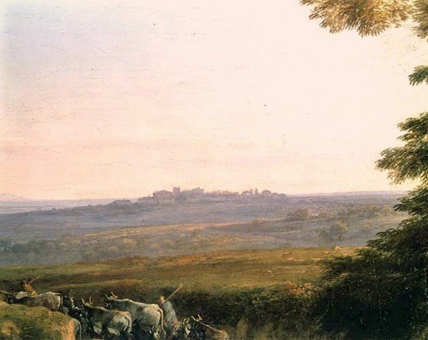 Landskap med kuhyrder (detalj) av Claude Lorrain