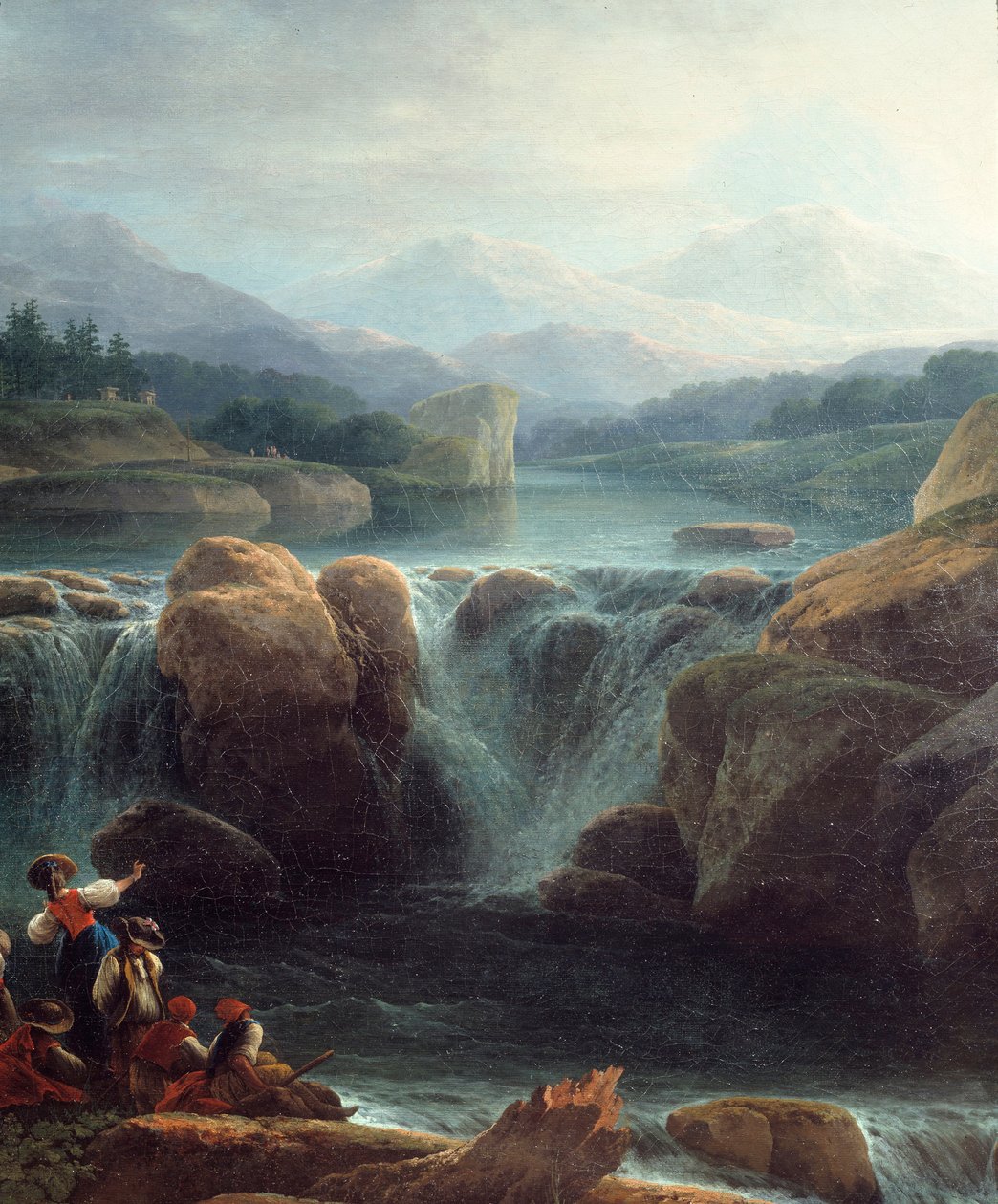 Detaljfossen. Maleri av Claude Louis Chatelet av Claude Louis Chatelet