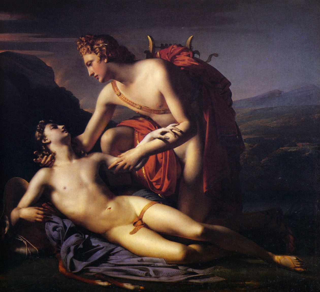 Apollo og Cyparissus, 1820 av Claude Marie Paul Dubufe