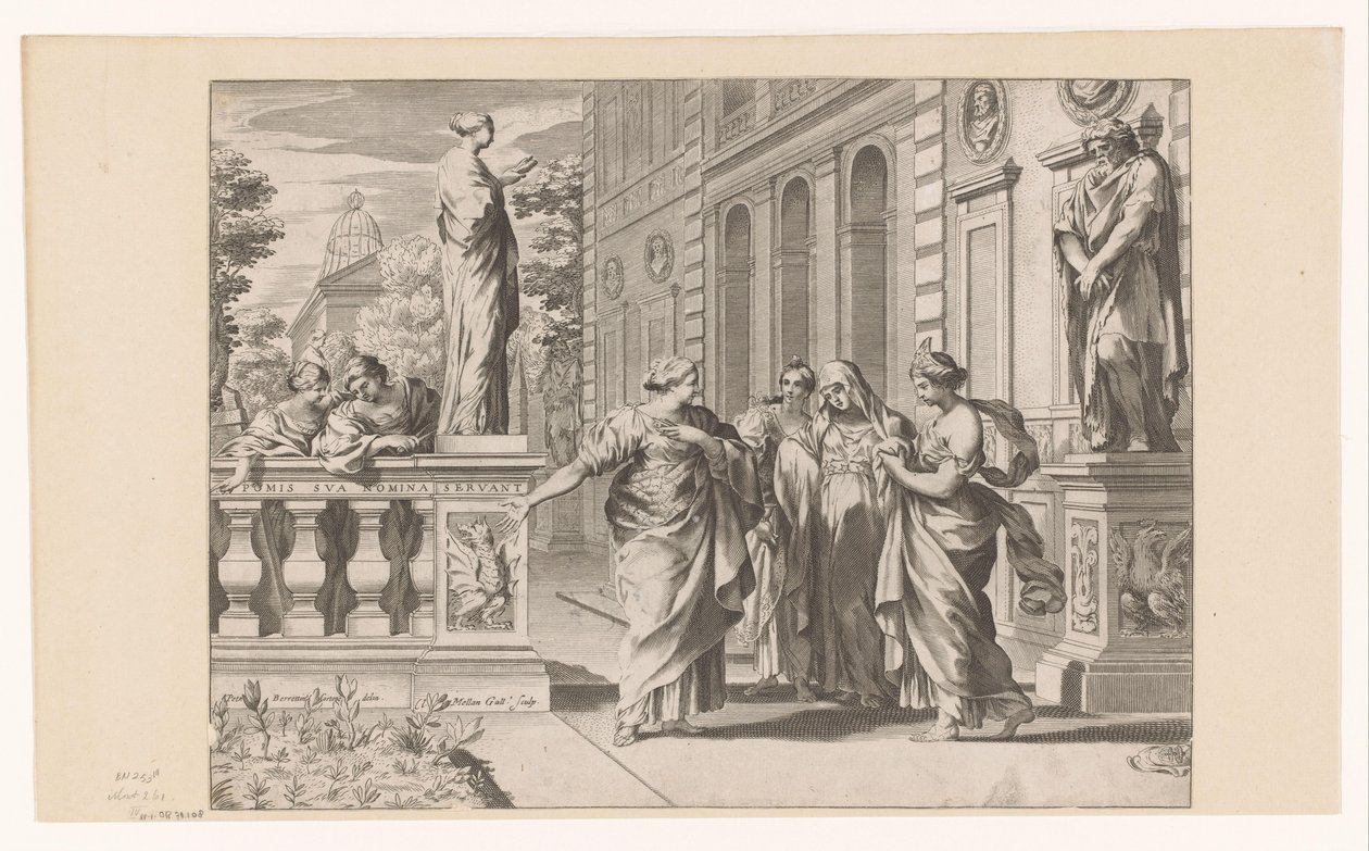 Allegori til ære for Collegio Romano av Claude Mellan