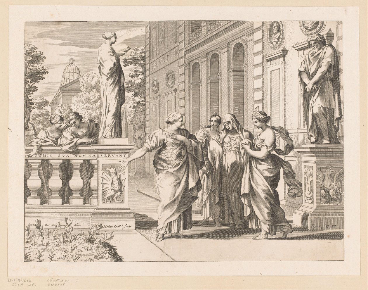 Allegori til ære for Collegio Romano av Claude Mellan
