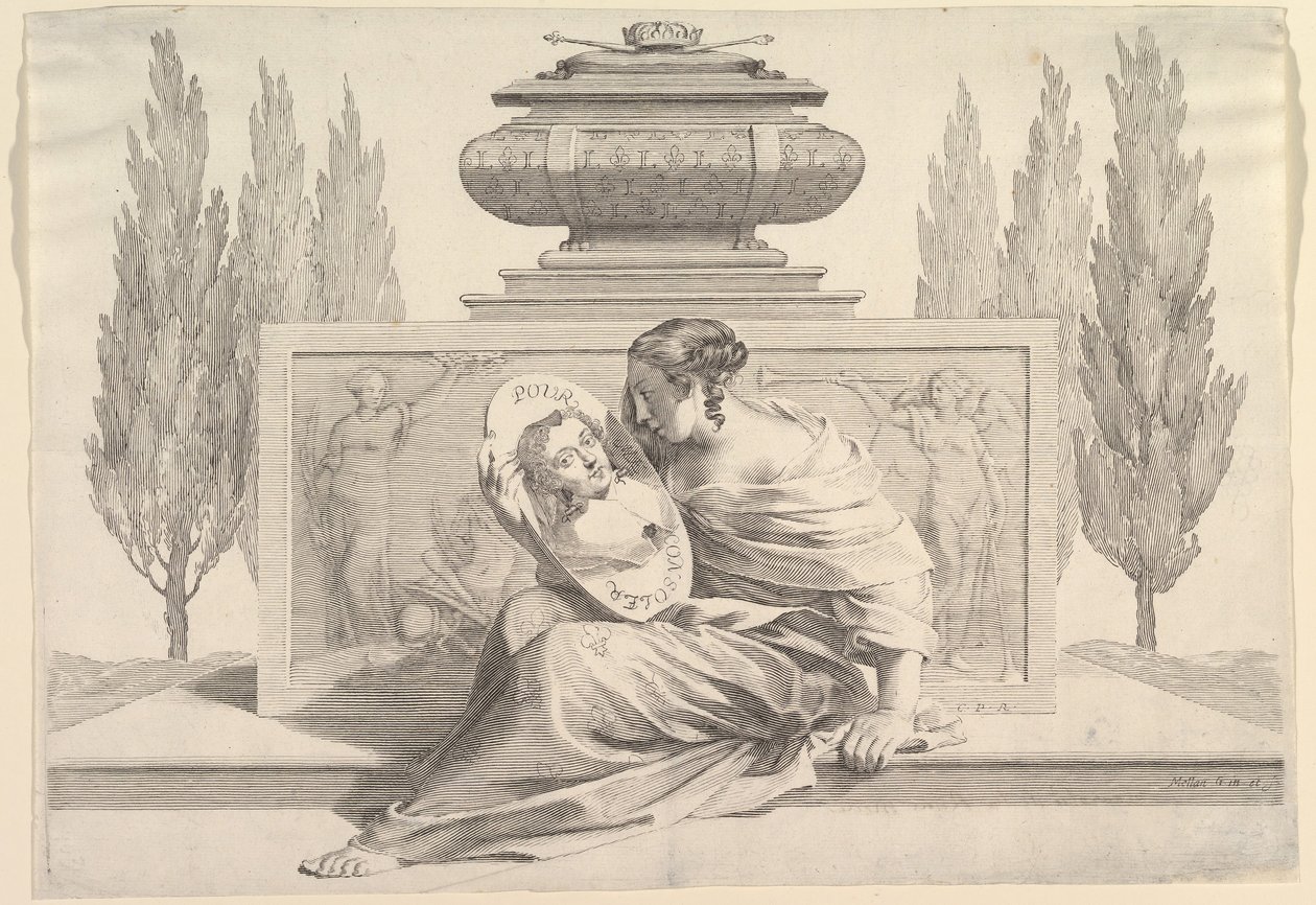 Allegori til ære for Anne av Østerrike, ca. 1643. av Claude Mellan