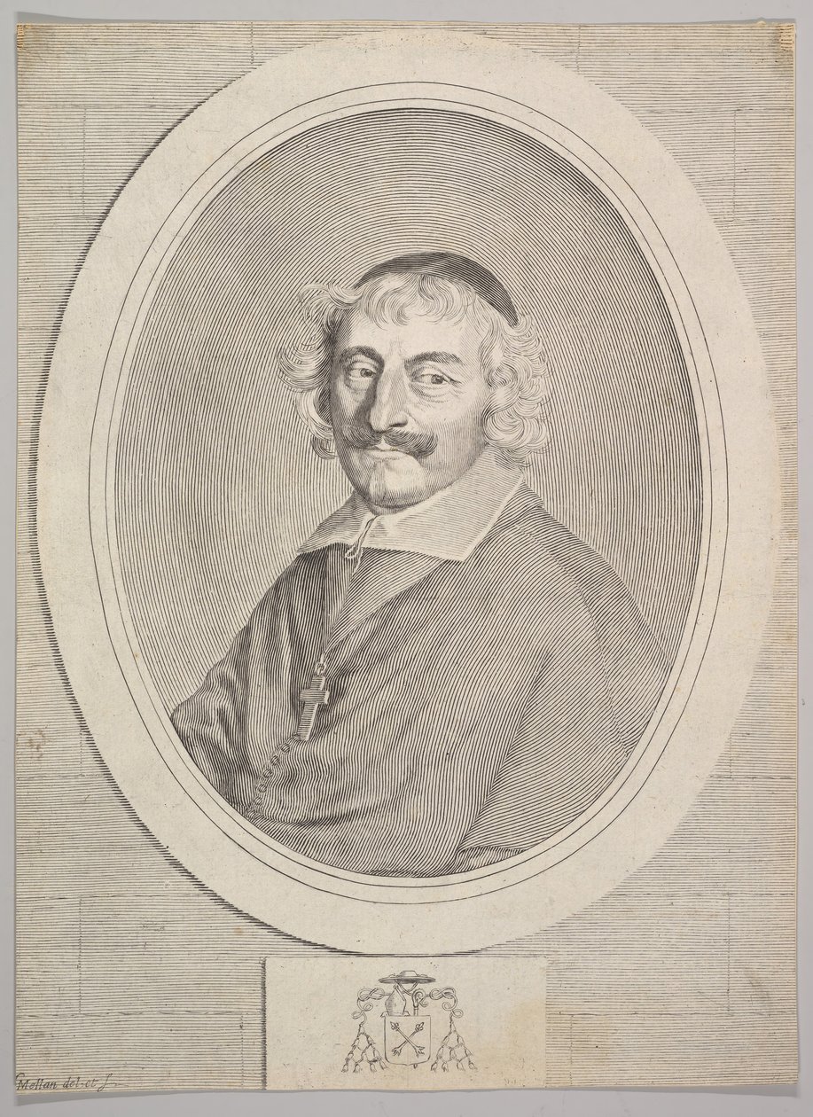 Alphonse III Delben, biskop av Orleans. av Claude Mellan