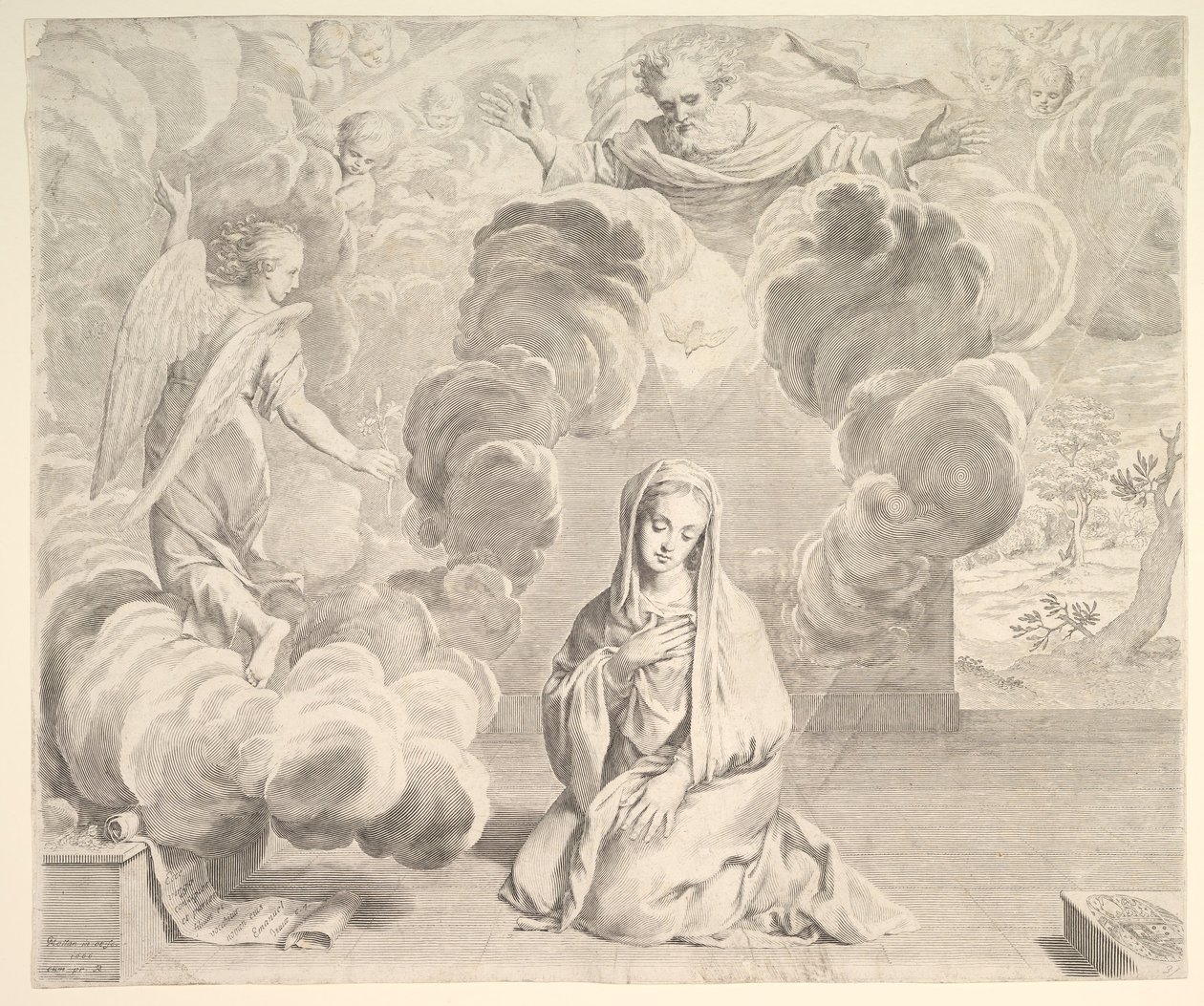 Kunngjøring, 1666. av Claude Mellan