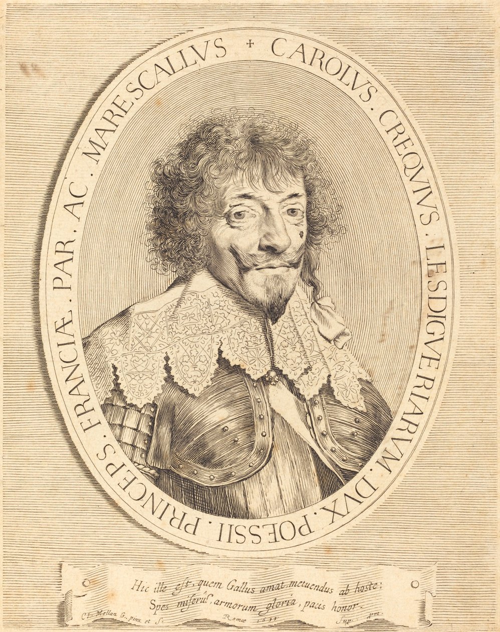 Charles I de Crequi, hertug av Lesdiguières av Claude Mellan