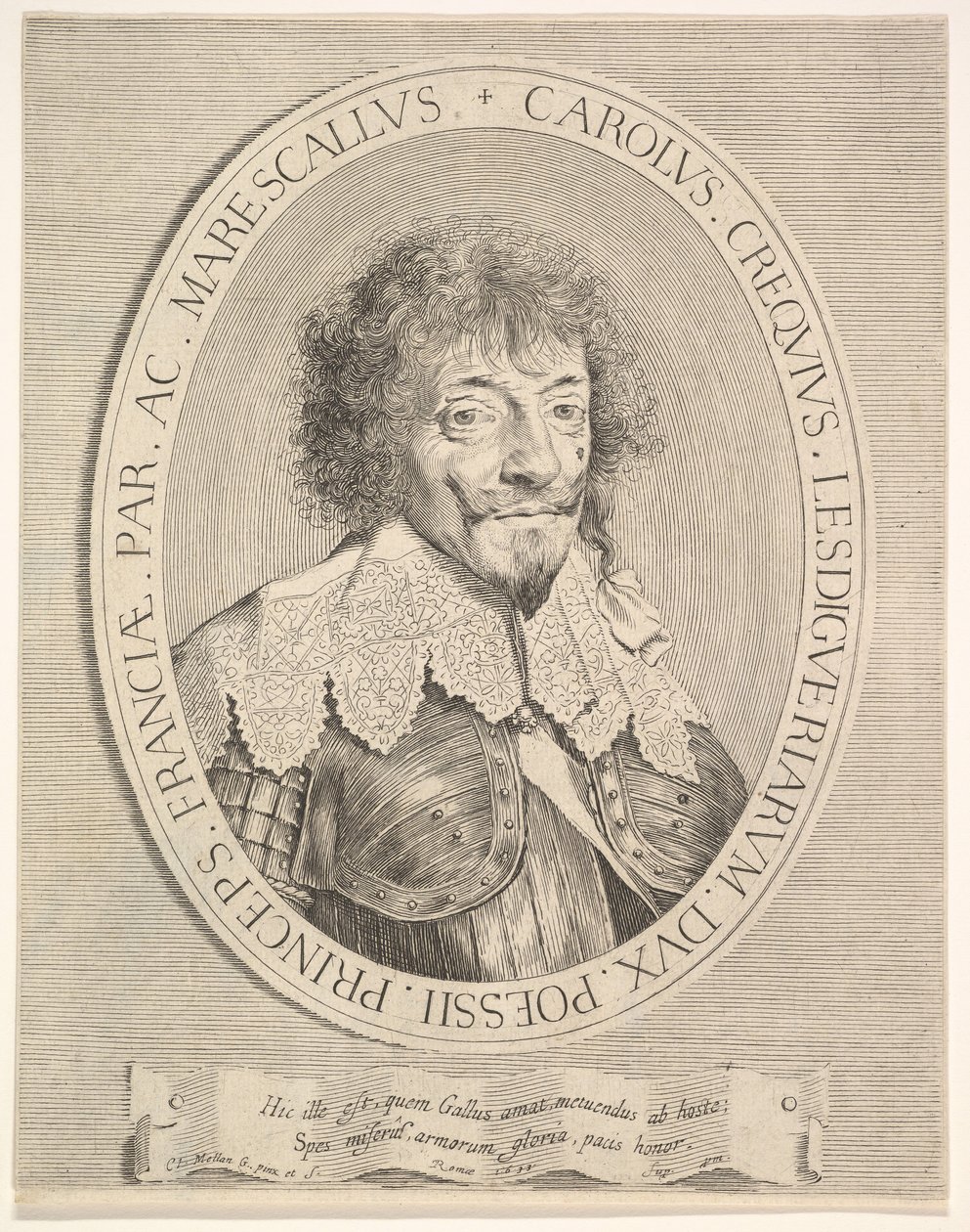 Charles I de Créquy, hertug av Lesdiguières, 1633. av Claude Mellan