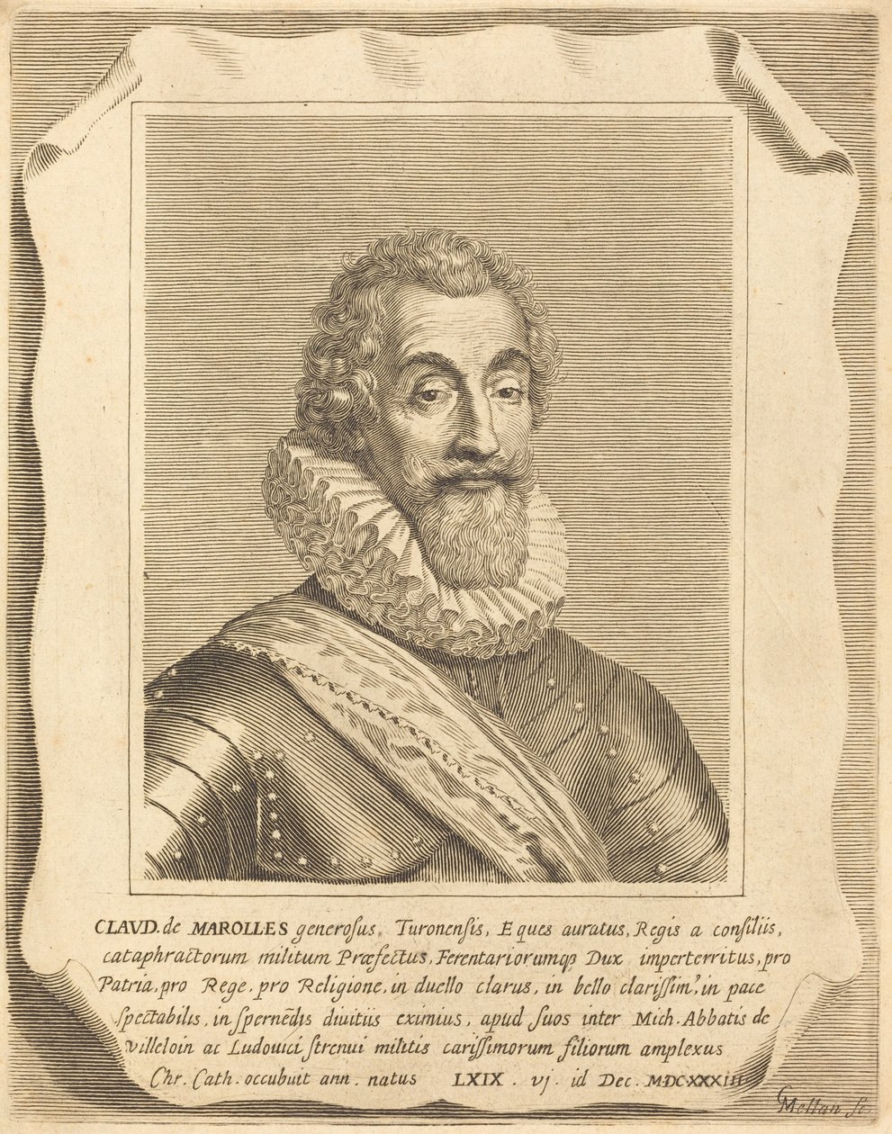 Claude de Marolles av Claude Mellan
