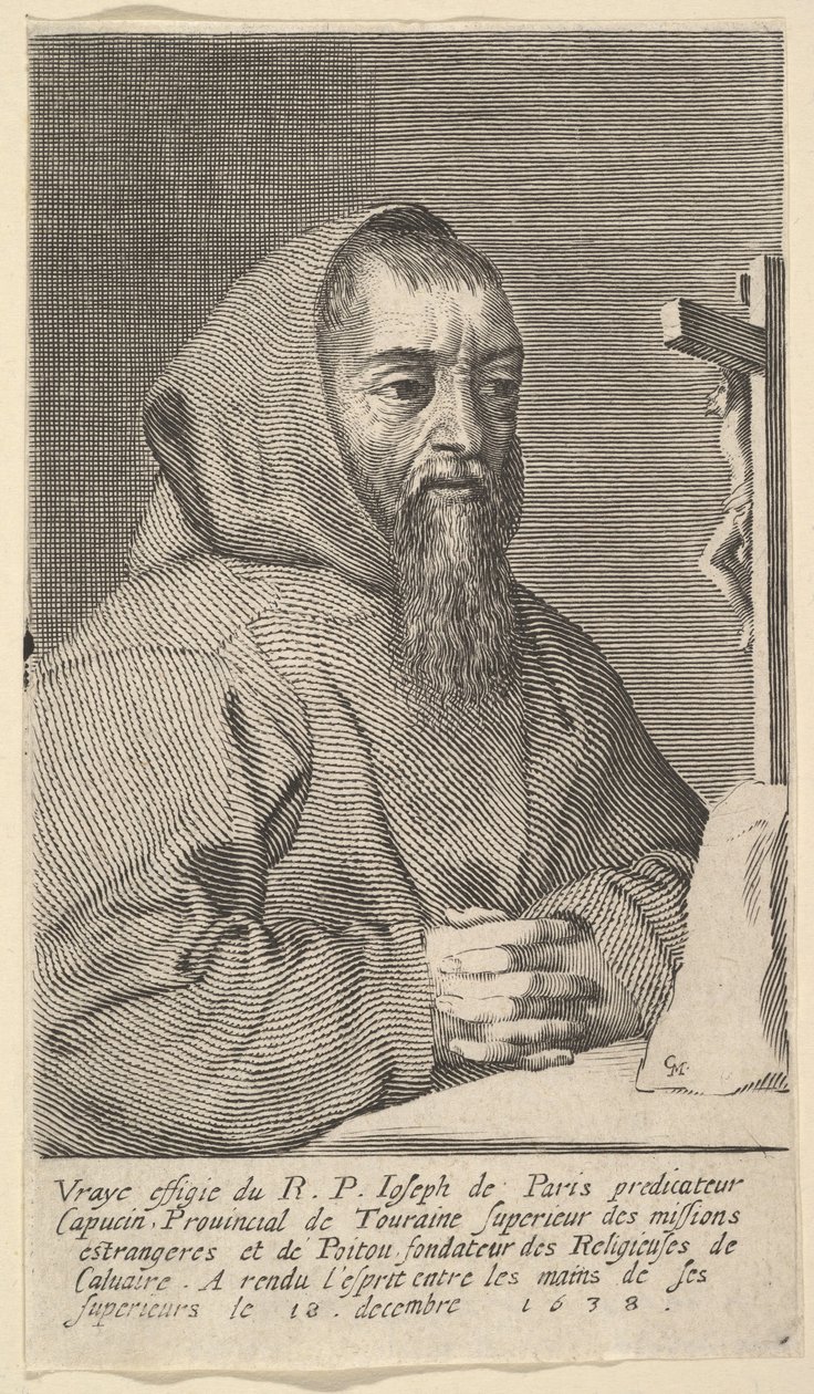 François Le Clerc Du Tremblay, kjent som far Joseph, 1638. av Claude Mellan