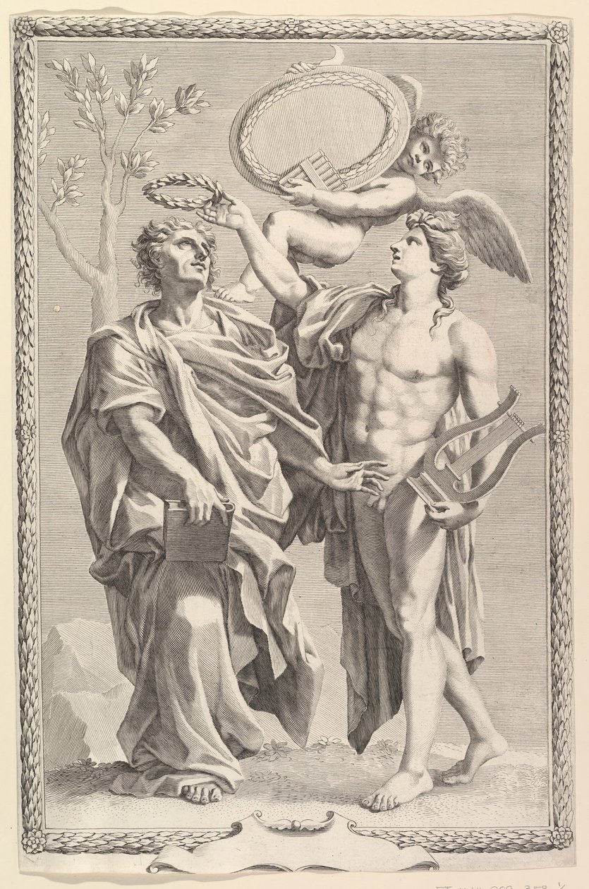 Frontispice: Virgil, Publius Virgilii Maronis Opera, 1641 av Claude Mellan