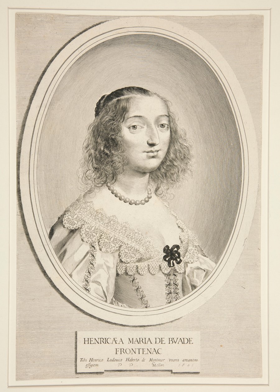Henriette-Marie Montmort de Buade-Frontenac av Claude Mellan