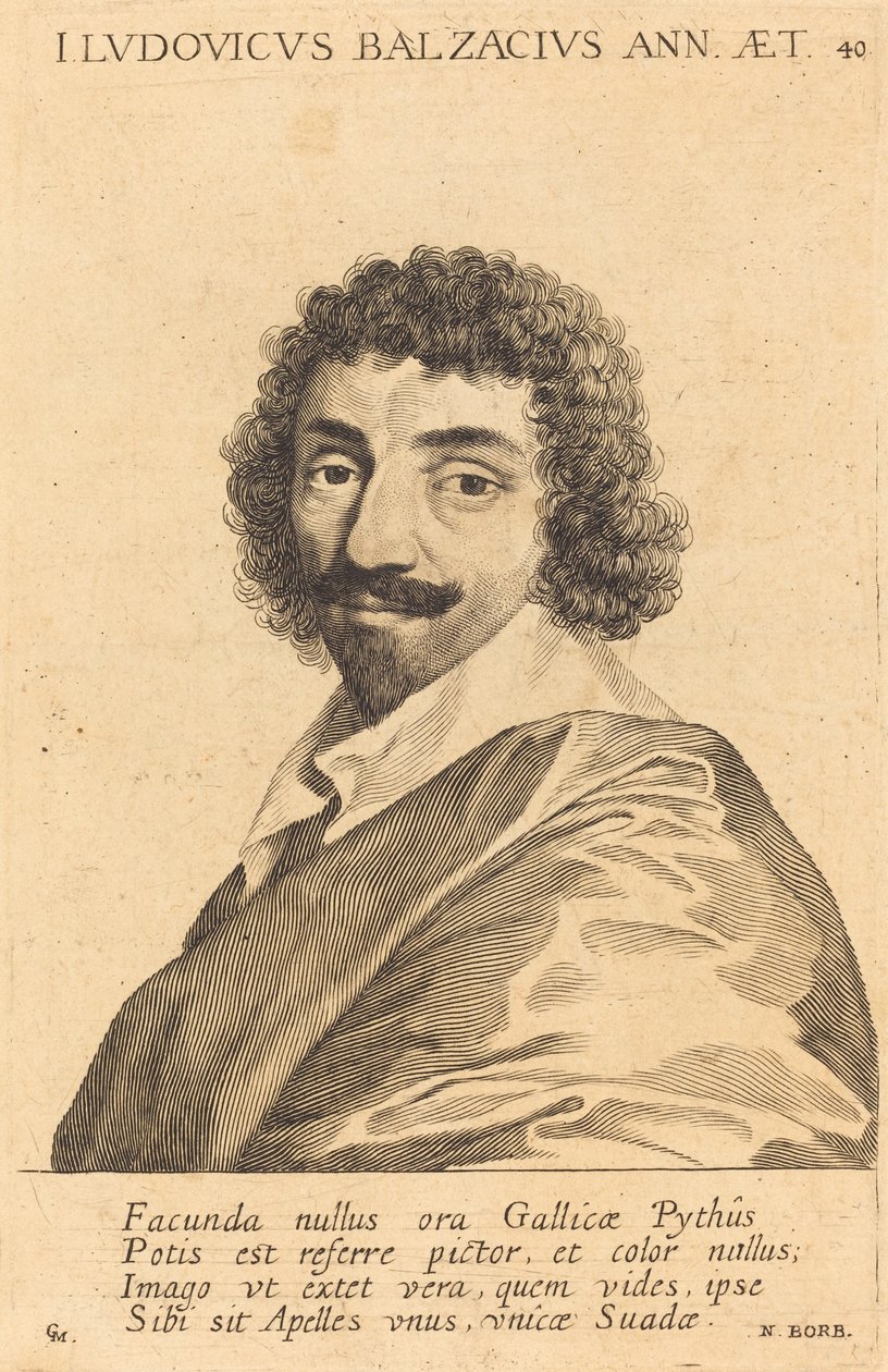Jean-Louis Guez de Balzac av Claude Mellan