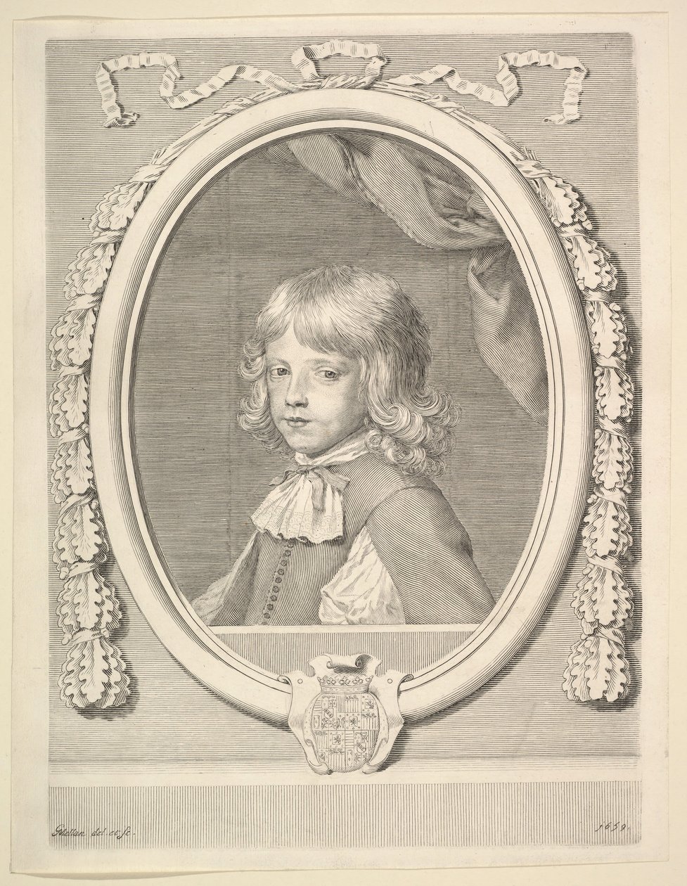 Louis-Joseph de Lorraine, hertug av Guise, som et barn, 1659. av Claude Mellan