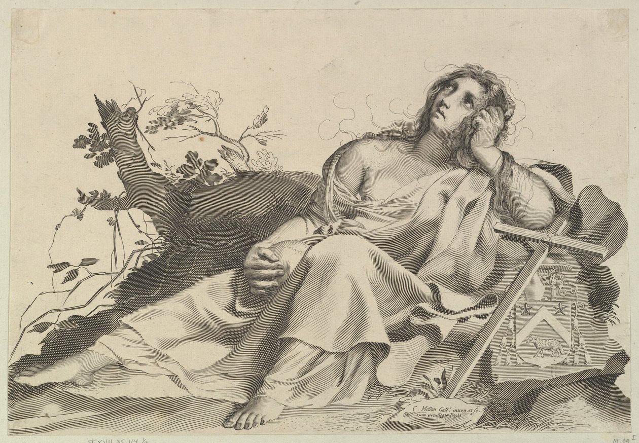 Maria Magdalena-meditasjon. av Claude Mellan